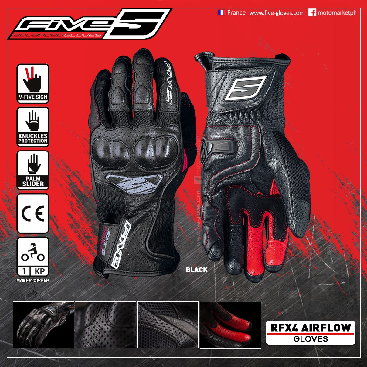 Five RFX 4 Airflow GloveS